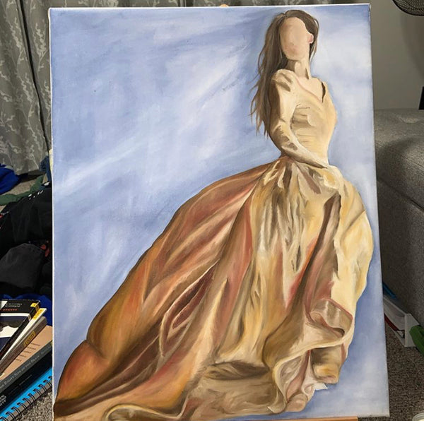 Blue lady 28"x22"