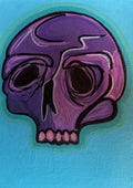 Purple Skull 5"x7"