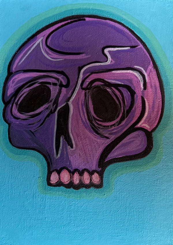 Purple Skull 5"x7"