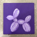 Purple balloon dog 4"x4"